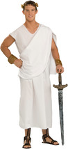 Forum Novelties Men&#39;s Gods and Goddesses Unisex Costume Toga, White, Plus Size - £68.40 GBP