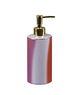 NEW Wild Sage Decorative Lotion Pump Dispenser Bottle striped ceramic 8.... - $16.34 CAD