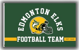 Edmonton Elks Football Team Memorable Helmet Flag 3x5ft Fan Banner - $335.24 MXN