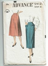 Simplicity Sewing Pattern 5912 Miss Skirts Size 26&quot; Waist VTG 50s - £9.85 GBP