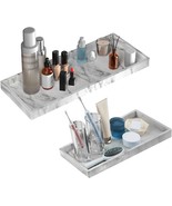 Bbk Bathroom Vanity Tray - 2 Pack (7.8&quot; And 11.8&quot;) Silicone, Marble Gray - €32,08 EUR