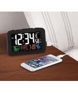 LA CROSSE Smart Phone Charging Atomic Alarm Clock Large LED Display Accu... - $523.29 MXN