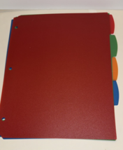 Tab Dividers, 3 Hole Punch, Fits 3 Ring Binder, Assorted Colors - $9.00