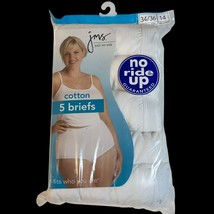 Vtg Just My Size COTTON Briefs Panties  Sz 14 WHITE  Pack of 5 New 34-36... - $37.99