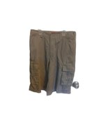  Vintage Harlem 32 W Cotton Blend Belted Beige Cargo Shorts Used - $225.49 MXN