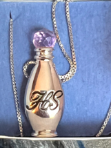 2004 Avon HS Presidents Club Snuff Bottle Necklace Pink Top 22&quot; - £15.81 GBP