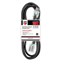 10Ft 14/3 Lighted Outdoor Extension Cord - 14 Gauge 3 Prong Sjtw Heavy D... - £19.65 GBP