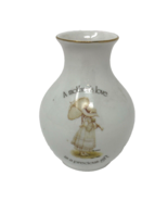 Vintage Holly Hobbie Porcelain &quot;Mother&#39;s Love&quot; Bud Vase - $12.34
