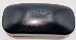 Coach Sunglass Eyeglass Case Hard Shell Clamshell Black Faux Leather CASE ONLY - $9.89