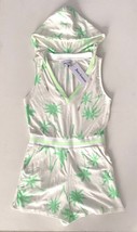 Juicy Couture Hooded Terry Palm Tree Romper Surf Green / White ( M ) - £109.81 GBP