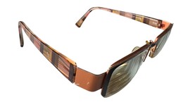 FYSH Urban Eyewear Glasses Frames Only Striped Copper Tone Modern 50-18-135 - $30.59