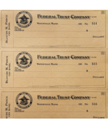 1920 Federal Trust Checks Lot of 3 City Hotel Waterville Maine 514-516 F... - €25,82 EUR 1920 Federal Trust Checks Lot of 3 City Hotel Waterville Maine 514-516 F... - €25,82 EUR