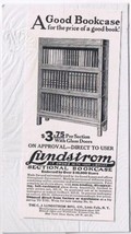 Vintage Print Ad Lundstrom Sectional Bookcase 3&quot; x 6 1/4&quot; - £2.26 GBP