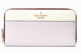 New Kate Spade Madison Saffiano Leather Large Continental Wallet Lilac Moonlight - £65.23 GBP