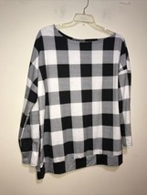 Women Blouse Size 2Xl Top Multicolored  Black White Gray light weight - $8.59