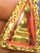 Very Rare Phra Gold Leklai LP Huan  Pendant Protective Lucky Thai Buddha Amulets - £15.94 GBP