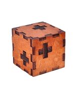 Secret Puzzle Box Toy Impossible Brain Teaser Wooden IQ Game Cube Lock M... - $9.99