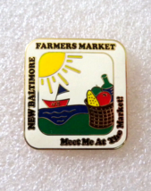 New Baltimore Farmers Market Meet Me at the Corner Lapel Hat Pin Badge - $11.83