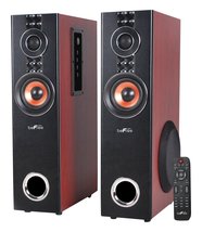 beFree Sound BFS-T110W 2.1 Channel Powered Bluetooth Dual Wood Tower Speakers wi - £122.88 GBP