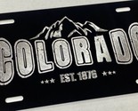 Colorado Rockies CO State Mountains Diamond Etched Metal License Plate C... - £18.13 GBP