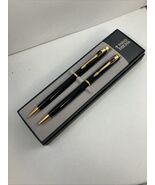 Parker Insignia Black Lacquer Ballpoint Pen &amp; Mech. Pencil Set HUSSMANN ... - $683.68 MXN