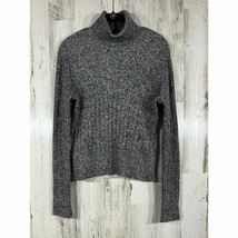 Hillard &amp; Hanson Womens Turtleneck Sweater Size Petite Medium Gray Marled - £10.92 GBP