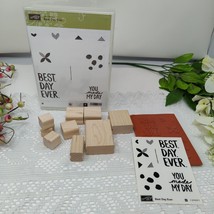 Stampin&#39; Up! &quot;Best Day Ever&quot; Photopolymer Stamp Set Heart Dot Unused - $9.98
