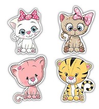 Cute Cats Fridge Magnets for Kitchen set of 4 (3 inch x2.5 inch) - £11.66 GBP