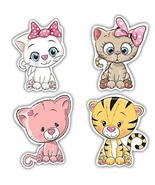 Cute Cats Fridge Magnets for Kitchen set of 4 (3 inch x2.5 inch) - £11.64 GBP