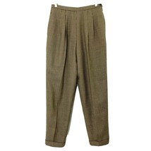 Jones New York Petite Large Lined Wool Pants Slacks Cuffed Black Beige P... - £25.09 GBP