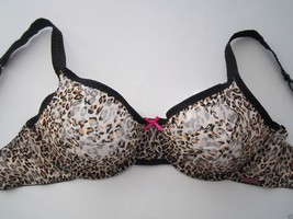 Betsey Johnson 724210 Stretch Lace Underwire Demi Bra Cheetah 32D  MSRP $36 - £17.18 GBP