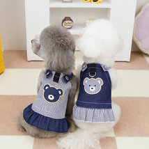 Puppy Denim Skirt, Dog and Cat Vest Harness Dress, Puppy Clothes, Pet Harnesses - £15.00 GBP