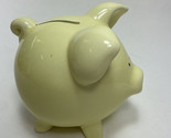 Enesco  Piggy Bank Yellow Pig 5 inches high with Gold Tag Vintage - $13.59