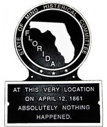 Florida 1861 State Marker, FL 1861 State Plaque, Metal Plaque, Hand Painted - £23.45 GBP