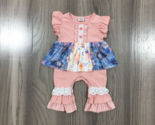 NEW Boutique Baby Girls Skirted Floral Ruffle Romper Jumpsuit 18-24 Months - $12.99
