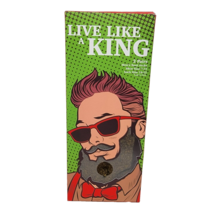 Live Like A King Men&#39;s Boot Socks 2 Pairs Sock Size 10-13 Gift Bag Brown - $10.72