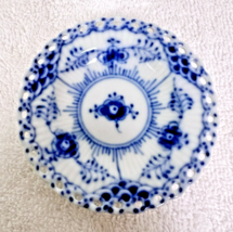 Vintage Royal Copenhagen Blue Floral Rounded Lace Edge Butter Pat Dish 2... - $19.80