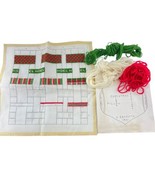 Vintage Noel Christmas Ribbon Pillow Kit by Raffetto 1977 Partially Comp... - £15.09 GBP