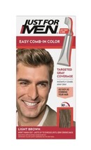 Just For Men Easy Comb-In Color, A-25 Light Brown, Single Application - £15.77 GBP