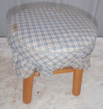 Small Padded Wood Stool - £7.52 GBP