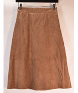 Sezane Womens Jupe Hannah Taupe Suede A Line Skirt NWT - $325.99 CAD