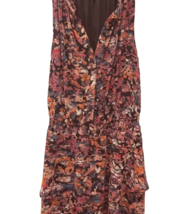 Evereve Dress Tiered Dress - BROWN with Purple and other colors NEW - $29.69