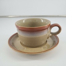 Mikasa Potters Art Country Cabin Cup/Saucer Ben Seibert Pf 850, 852 Tan ... - $19.95