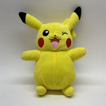 Wicked Cool Toys Pokemon Pikachu Plush 10&quot; Winking Soft Stuffed Animal 2020 - £8.54 GBP