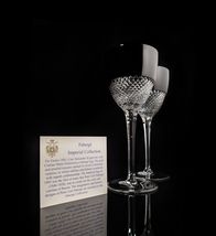 Faberge Firenze Black Crystal Wine Goblet Glasses Set of 2 image 9
