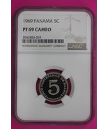 1969 Panama PF 69 Cameo Proof 5 Centesimos NGC Graded Certified Genuine ... - €129,69 EUR