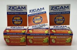 3pk Zicam Cold Remedy Zinc Rapidmelts, Lemon-Lime with Echinacea, 25 Ct ... - $35.54