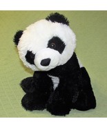 AURORA 12&quot; PANDA BEAR SITTING PLUSH STUFFED ANIMAL BABY BLACK WHITE SOFT... - £15.64 GBP