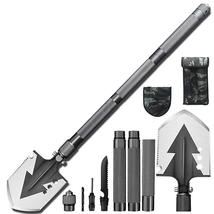 Survival Shovel Folding Camping Shovel Multifunctional Tactical Shovel Grey - £50.57 GBP