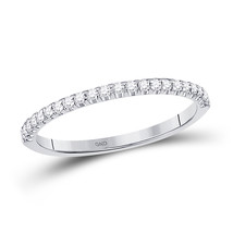 14kt White Gold Womens Round Diamond Wedding Machine-Set Band 1/5 Cttw - £266.90 GBP